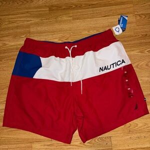 Nautica Men's Red Swim Shorts